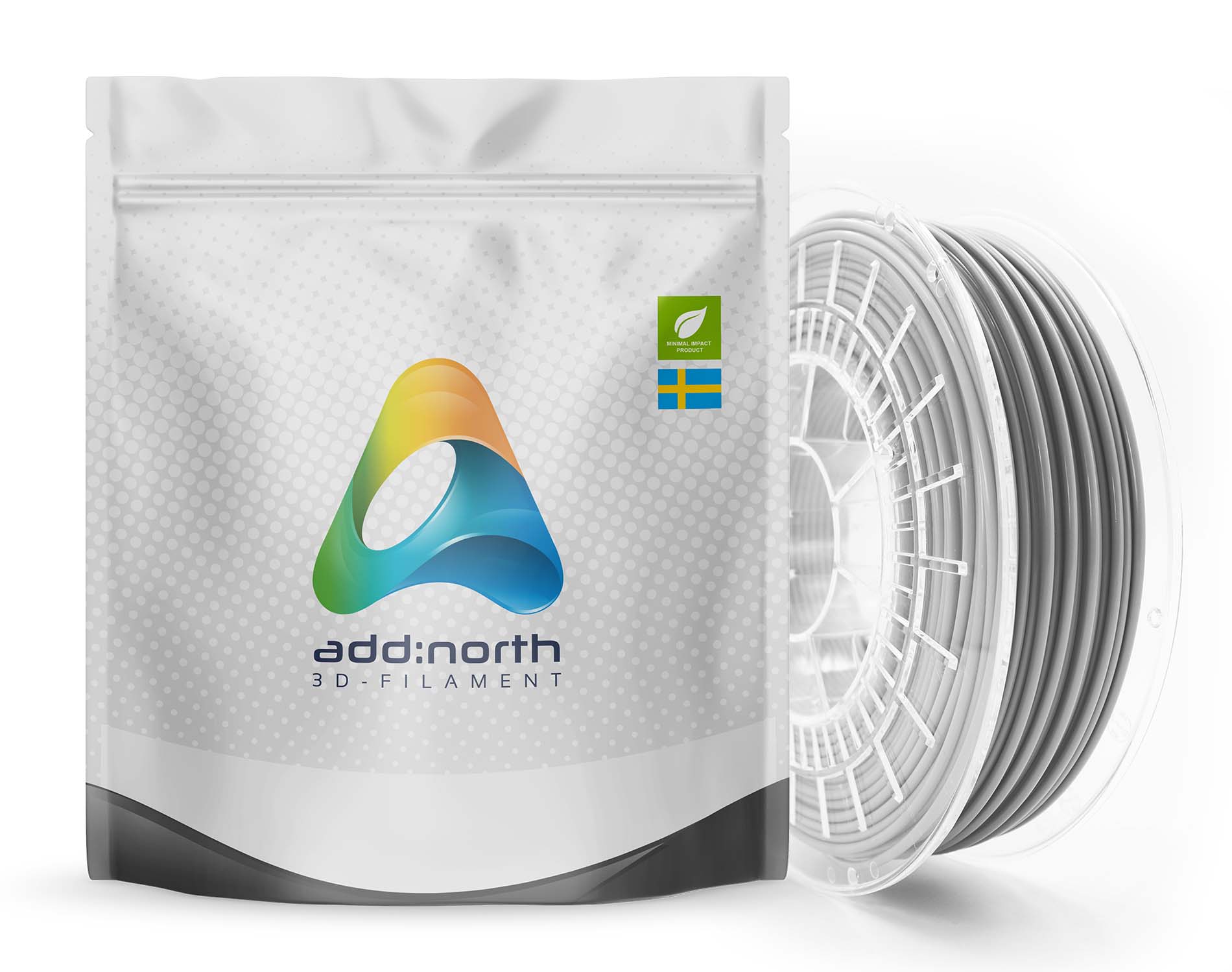 ANEP17LGR AddNorth E-PLA - 1.75mm - 750g - Light Grey 2